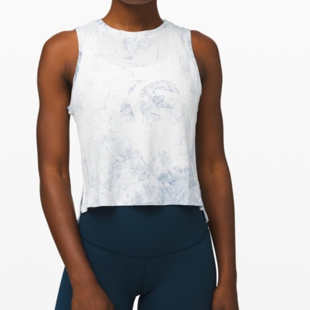 Lululemon Tie Dye Cropped Train To Be Tank - Size 6